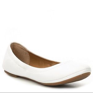 Lucky Brand White Leather Flats